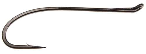 Ahrex Hr414 Single #8 Fly Tying Hooks Classic Up Eye Black Hook